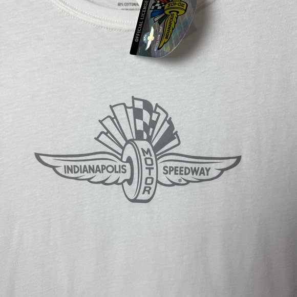 Indianapolis Motor Speedway White Short Sleeve Scoop Neck Graphic Tee size XL - Picture 3 of 8